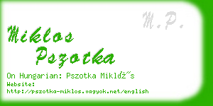 miklos pszotka business card
